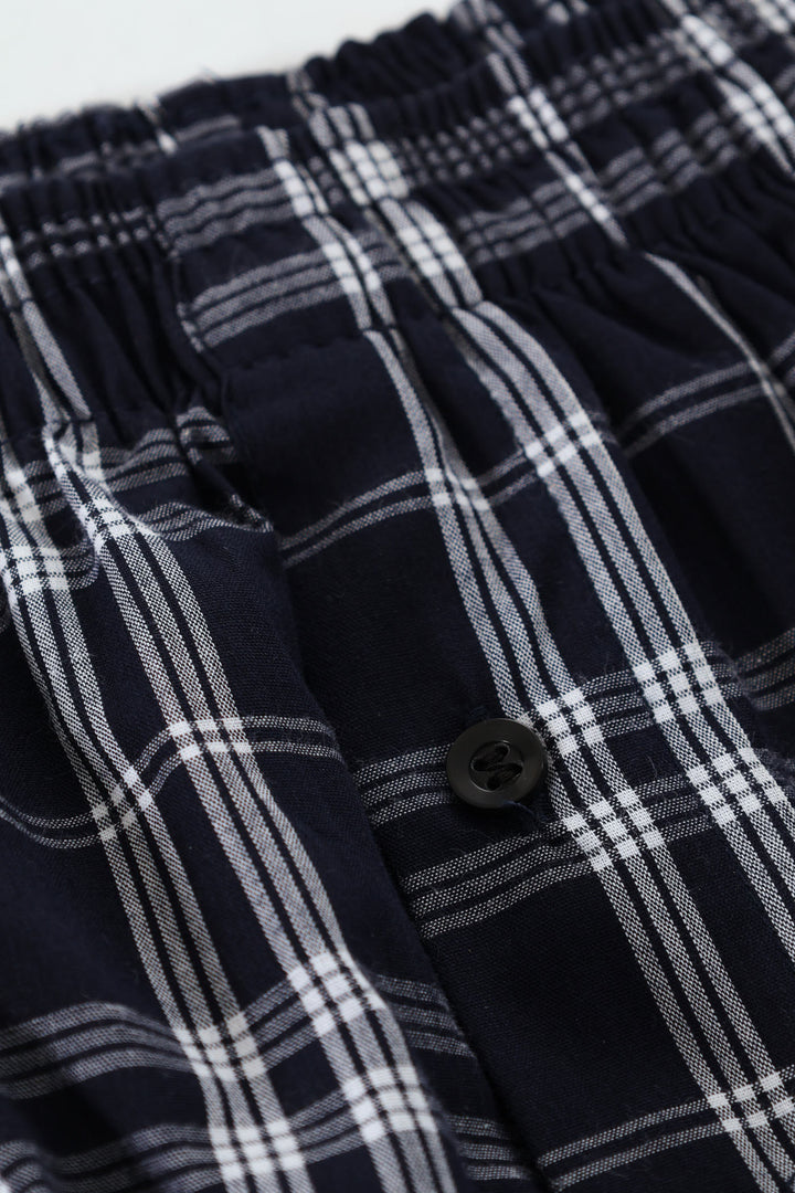 Single Fashion Woven Boxer - Navy