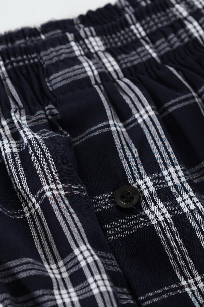 Single Fashion Woven Boxer - Navy