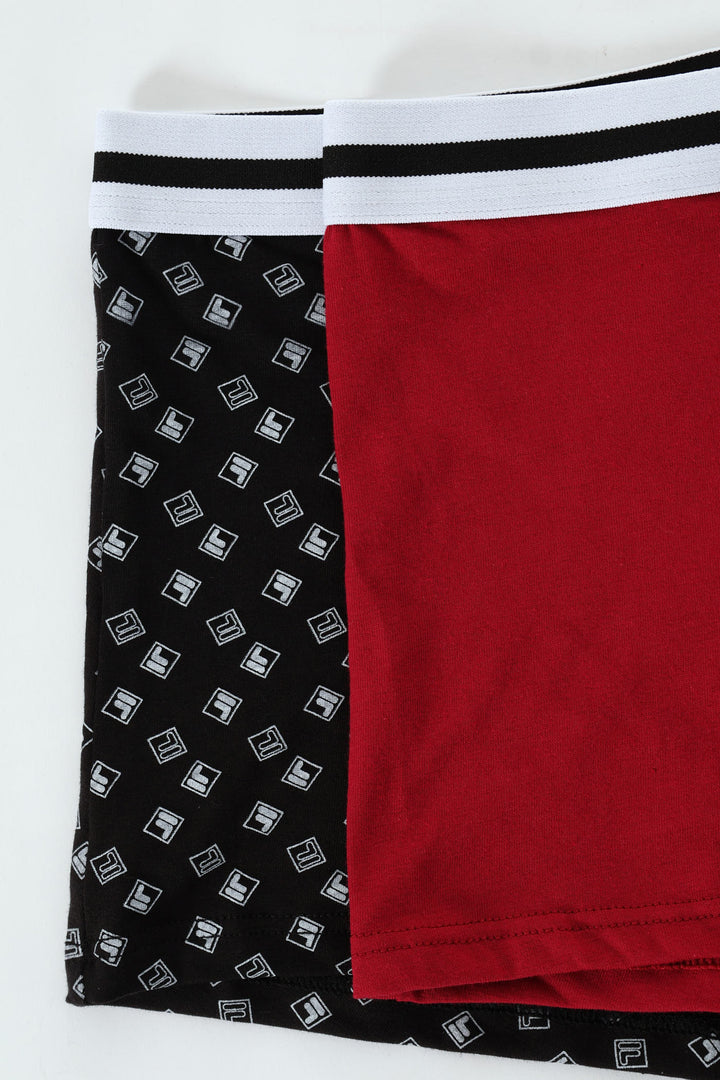 2 Pack Griffin Printed Trunk - Maroon/Black