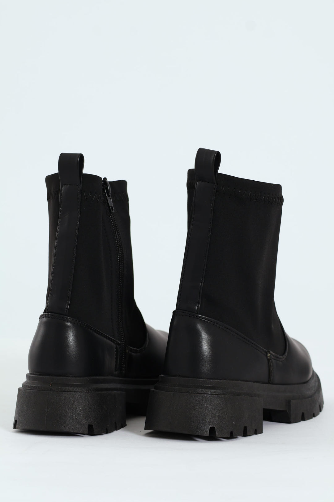 Girls PU Neoprene Chelsea Boot - Black