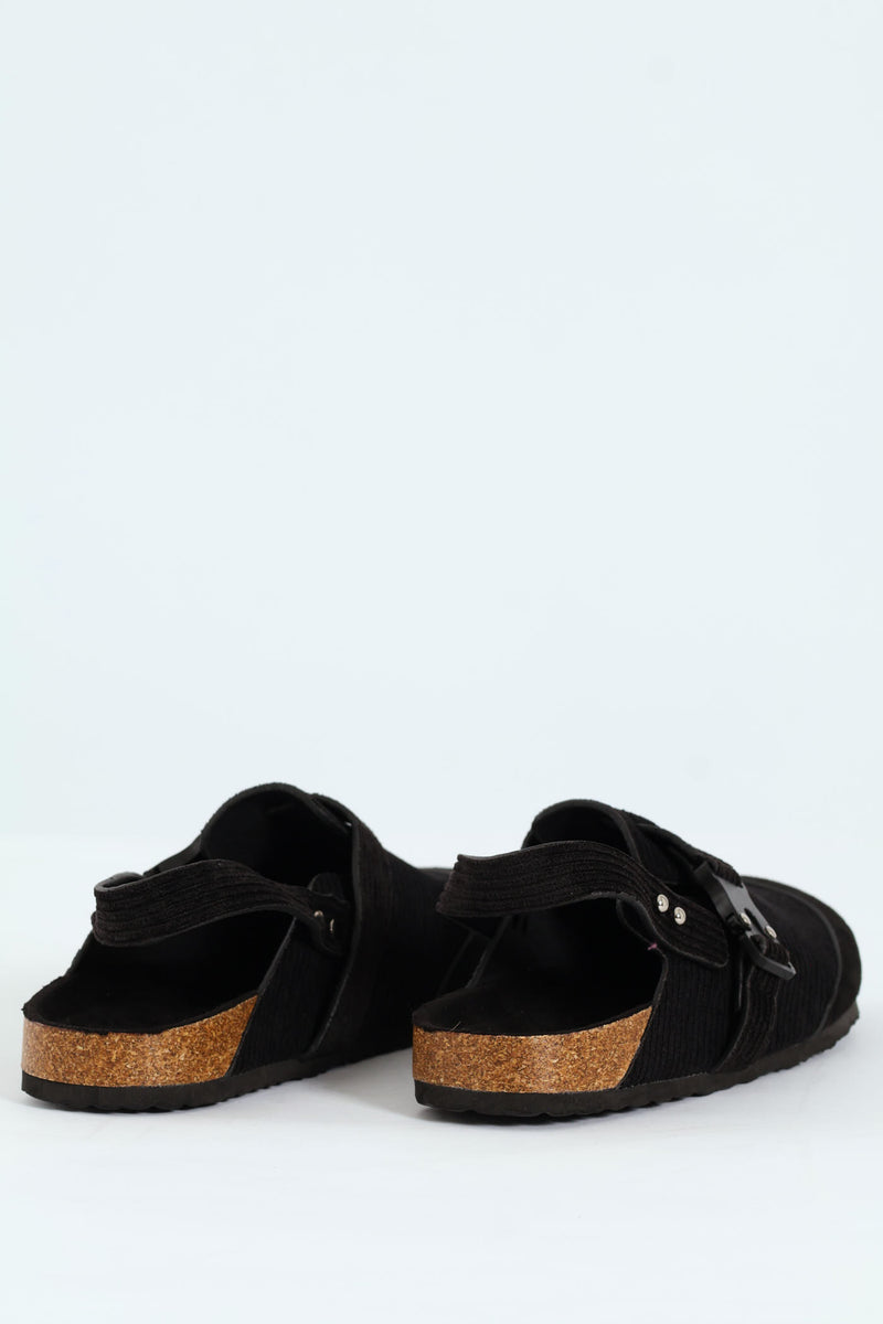Slingback Clog With Chunky Hardware - Black