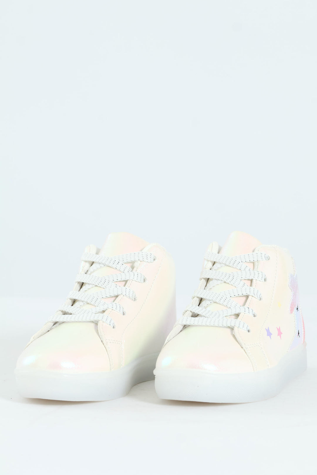 Pre-Girls Unicorn Light-Up High-Top Sneaker - White