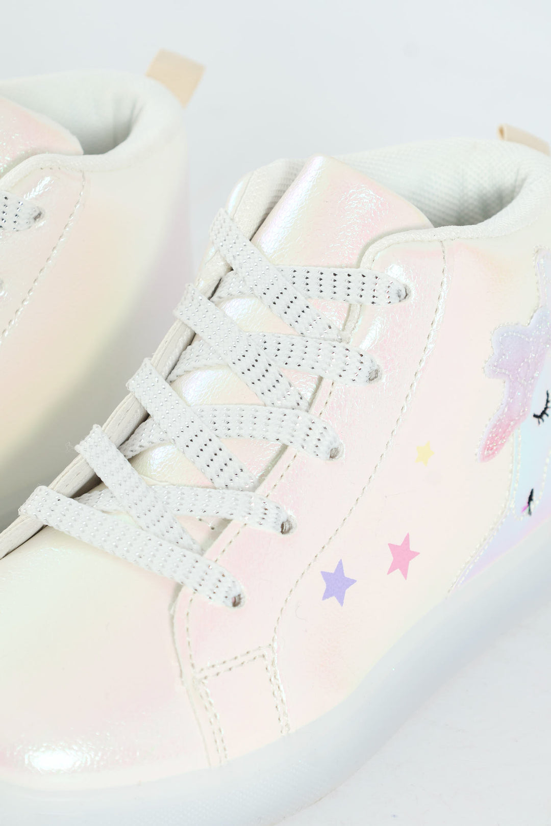 Pre-Girls Unicorn Light-Up High-Top Sneaker - White