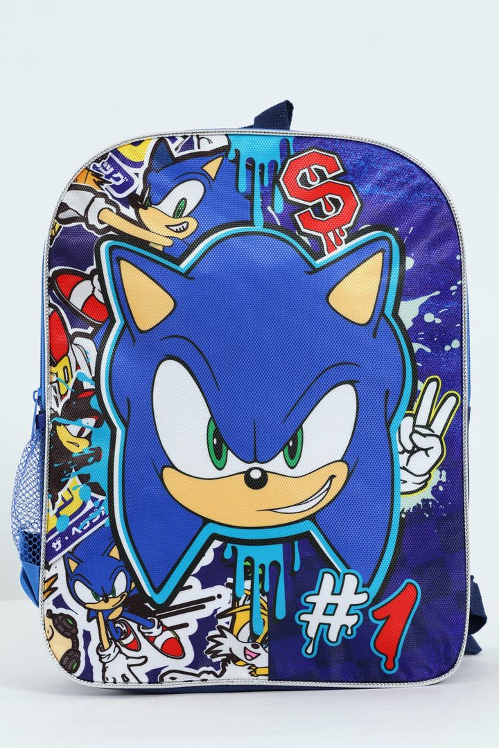 Pre-Boys Sonic Double Sided Backpack - Blue