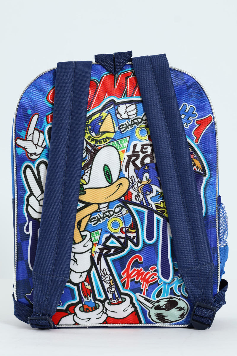 Pre-Boys Sonic Double Sided Backpack - Blue