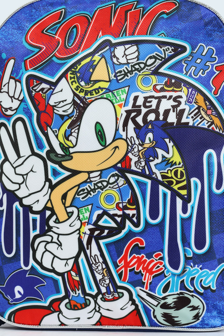 Pre-Boys Sonic Double Sided Backpack - Blue