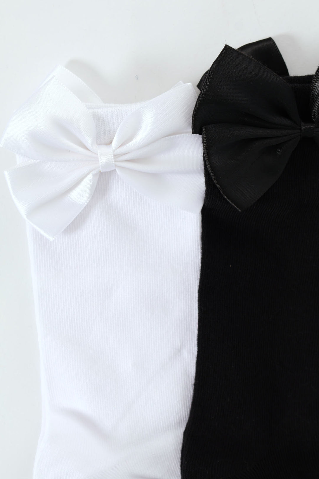 2 Pack Crew Bows Socks - Black