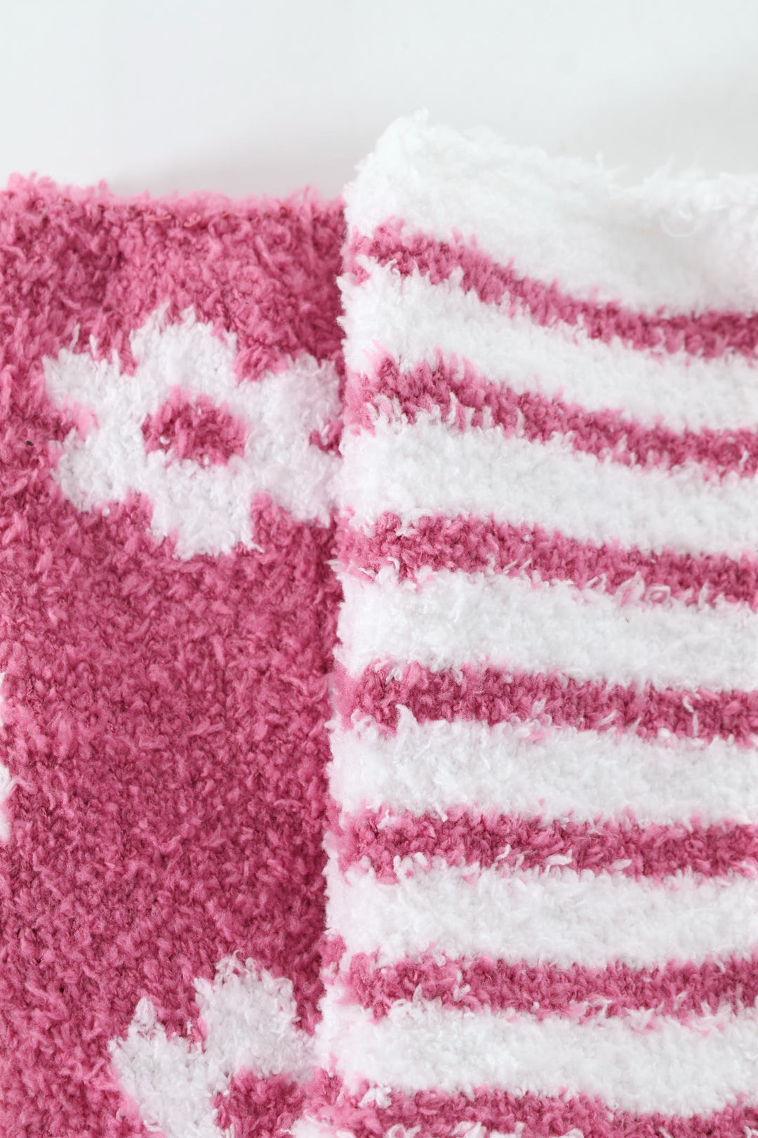 2 Pack Daisies Cosy Socks - Dusty Pink