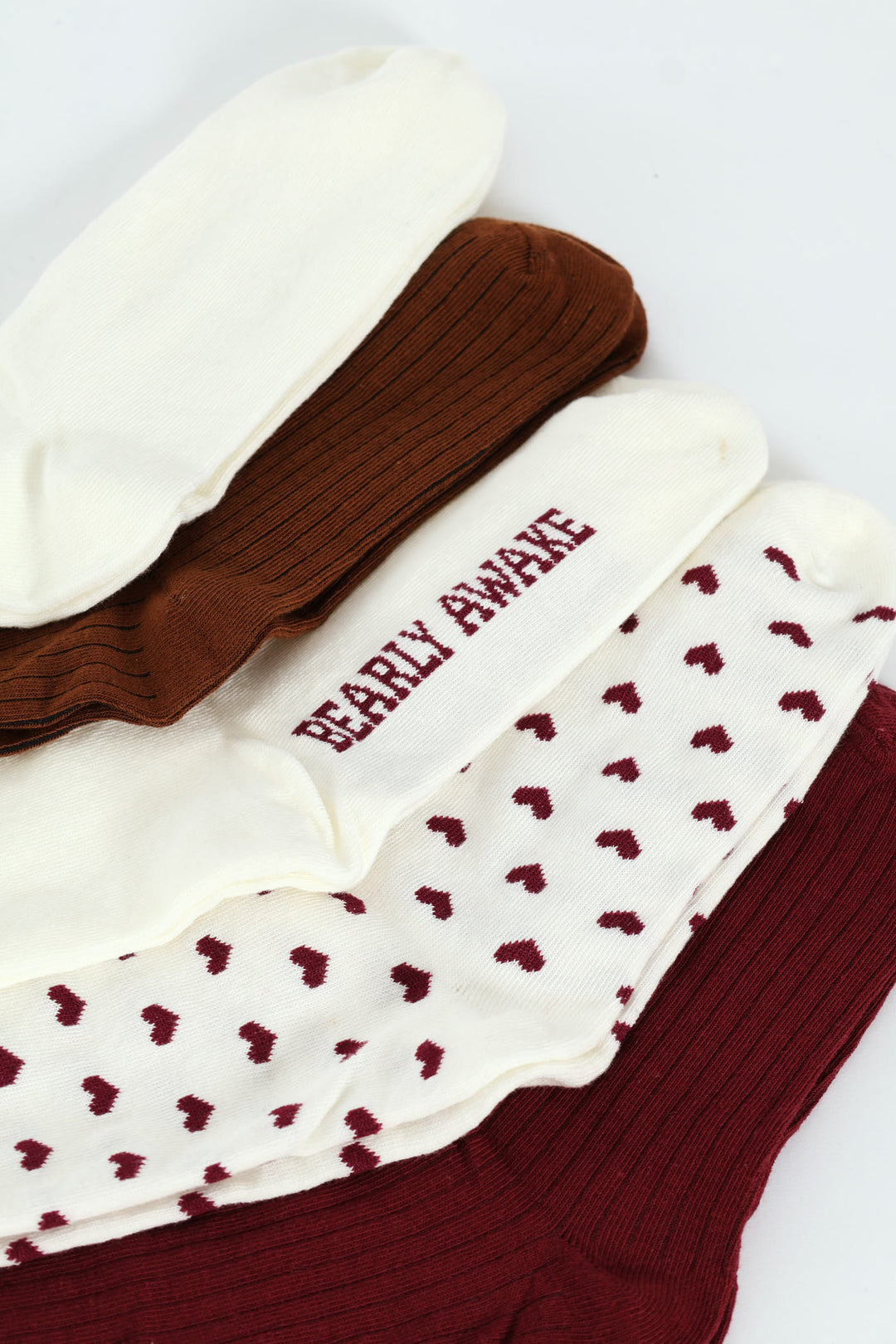 5 Pack Bearly Awake Crew Socks - Multi