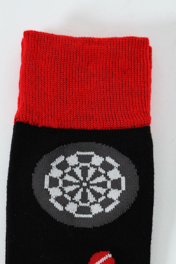 Single Darts Anklet Sock - Black