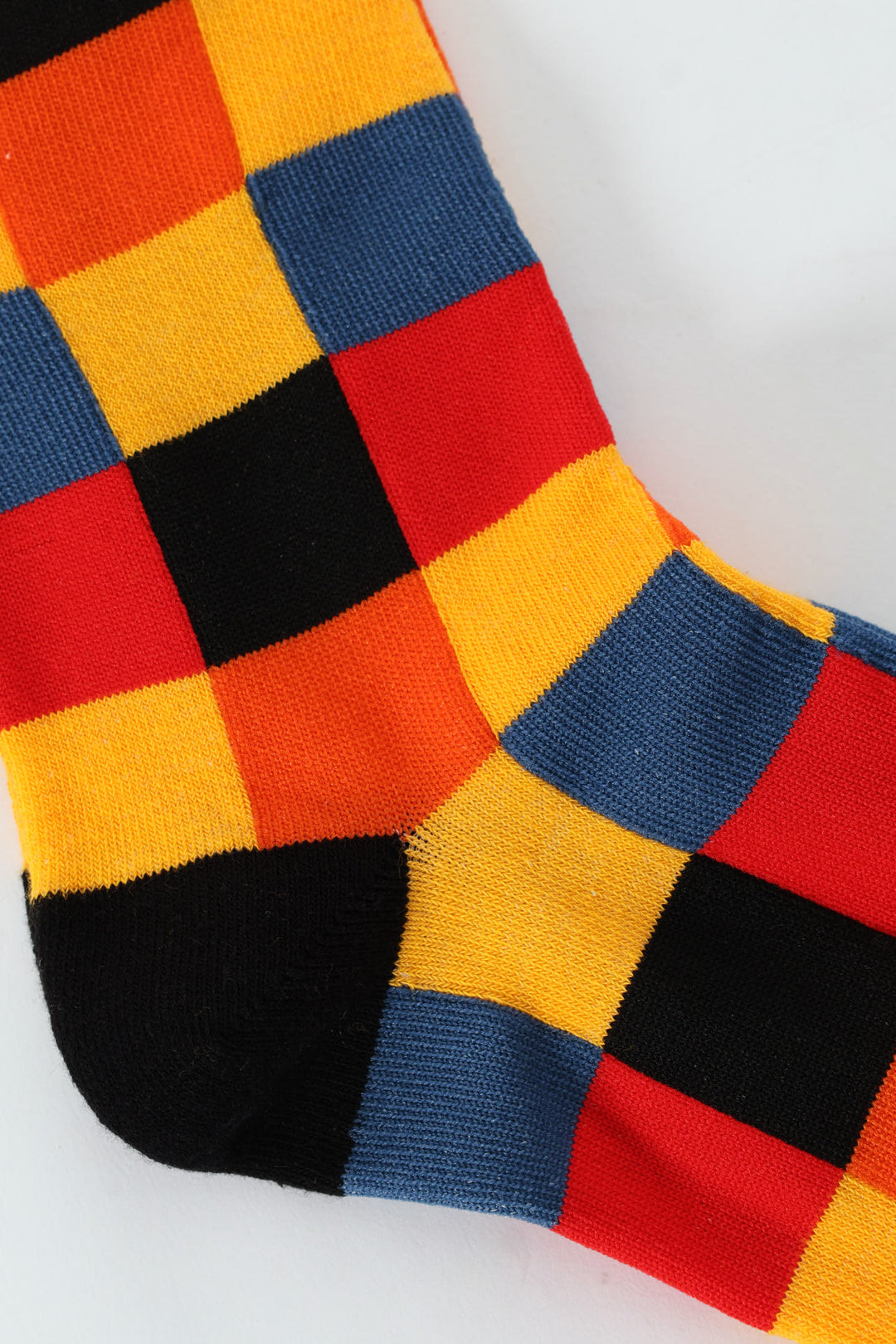 Single Check Anklet Sock - Orange