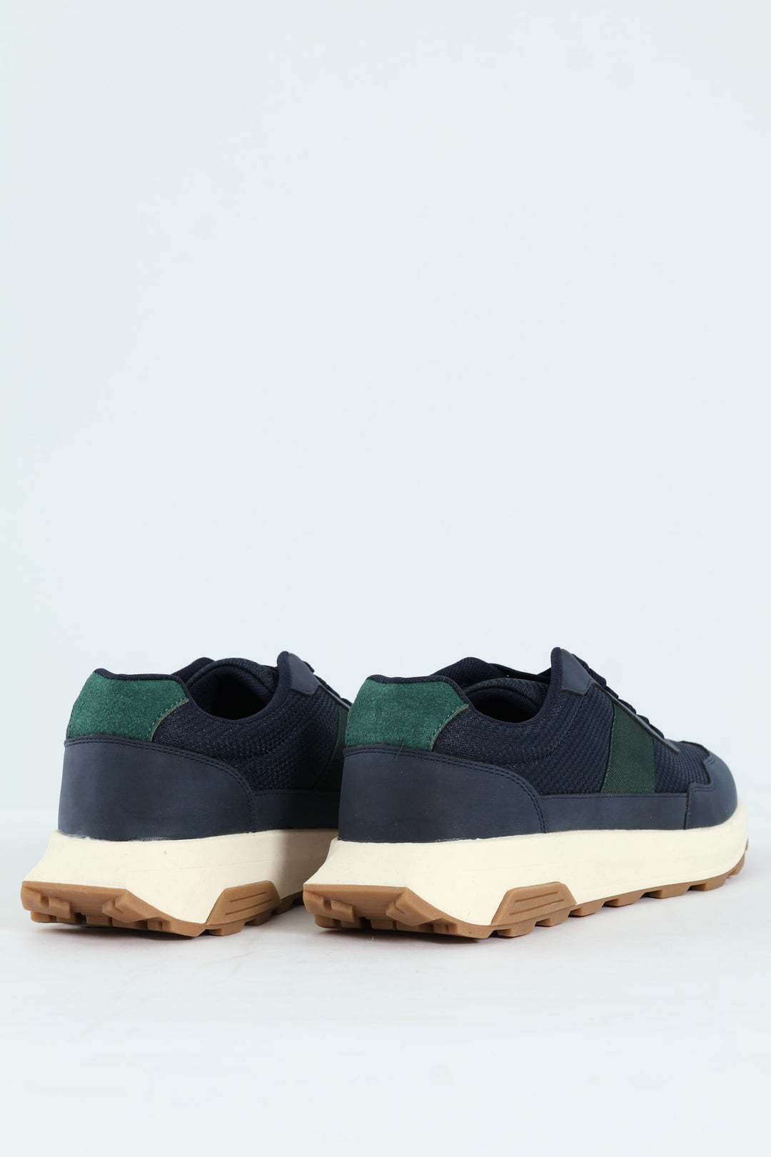 Lace Up Retro Stripe Trainer - Navy