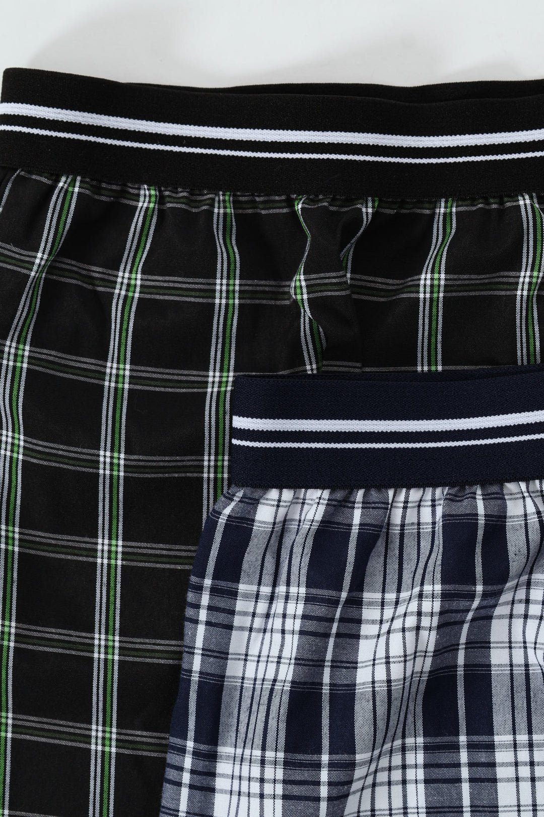Boys 2 Pack Woven Check Boxers
