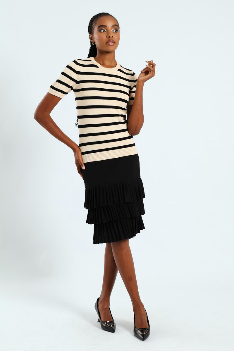 Stripe Pullover - Stone