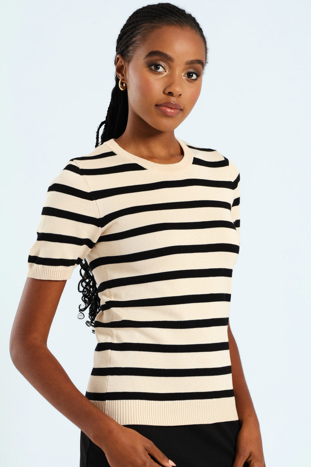 Stripe Pullover - Stone