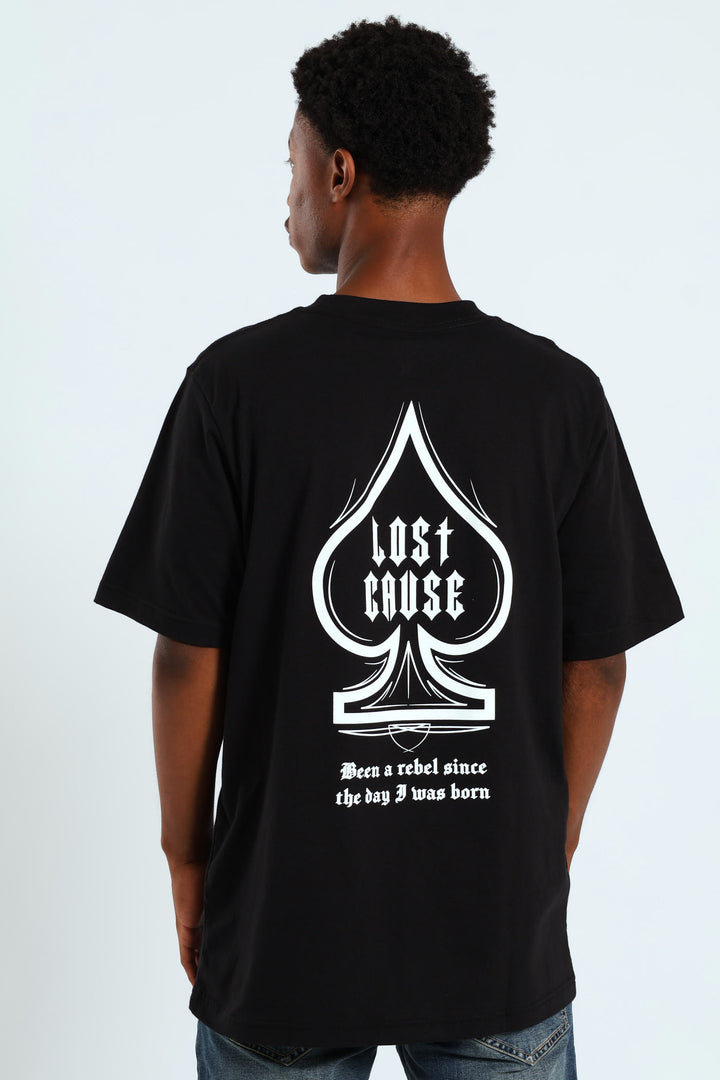 Lost Cause Front & Back Tee - Black