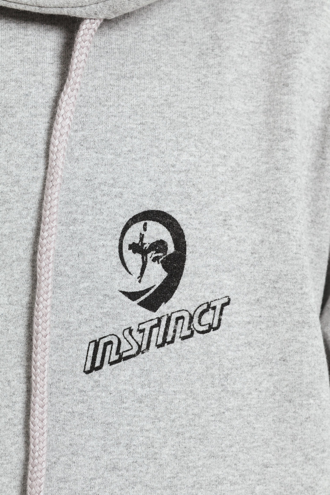 Vintage Print Hoodie - Grey