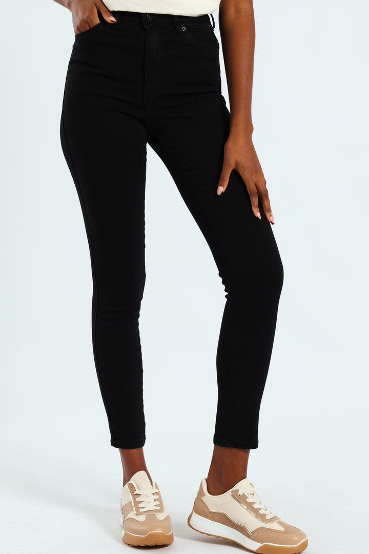 Push Up Hiwaist Skinny Jean - Black