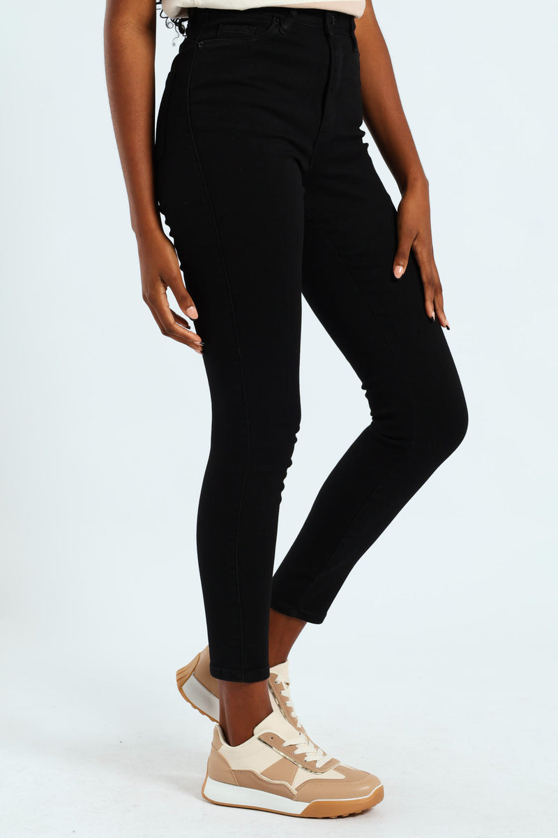 Push Up Hiwaist Skinny Jean - Black