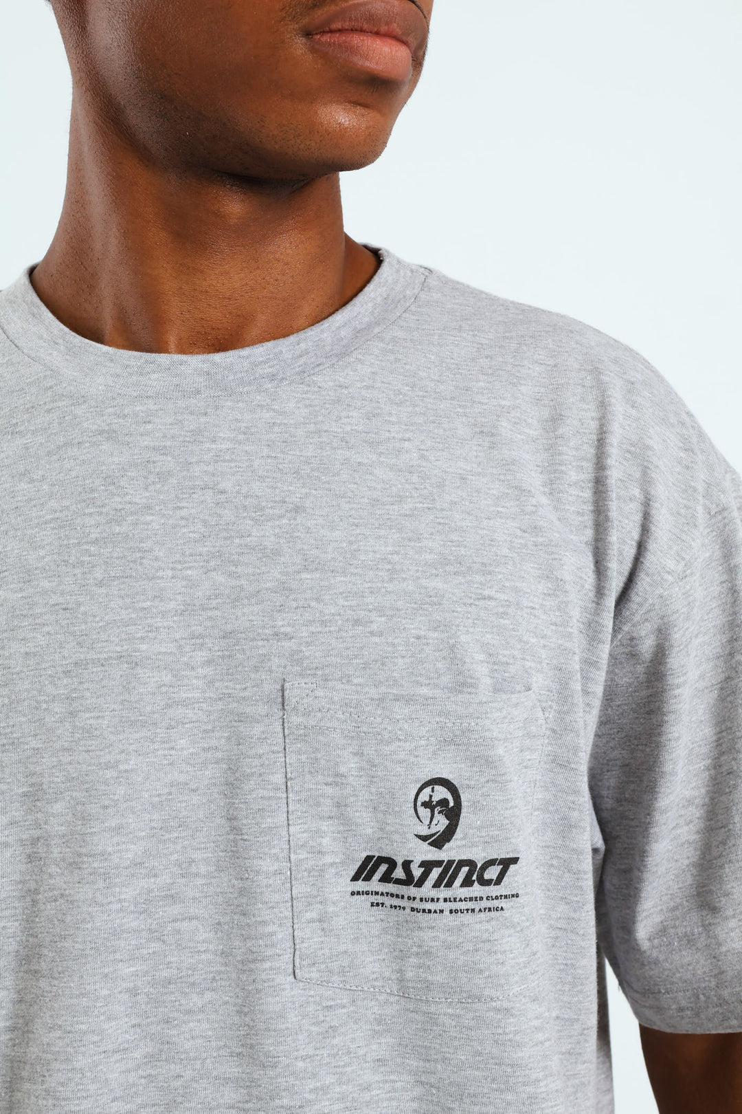 Vintage Chest Print Tee - Grey