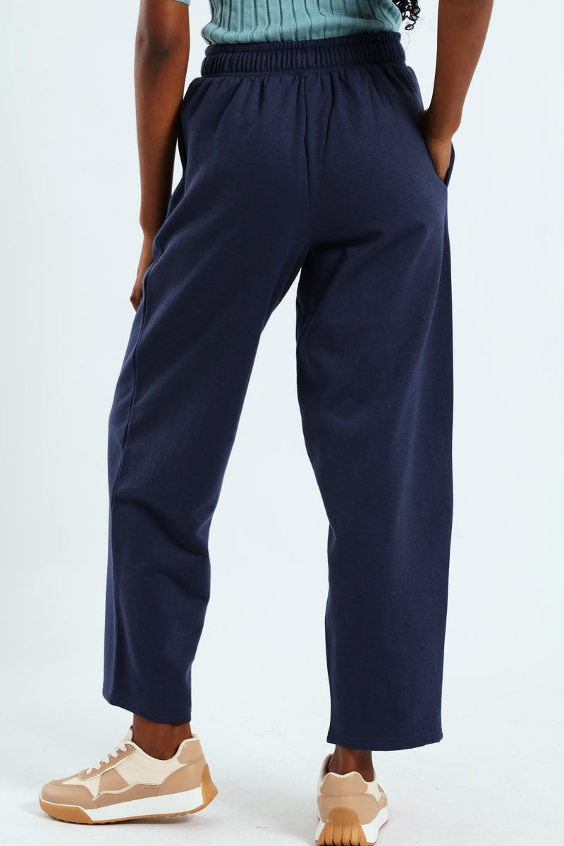 Pintuck Wideleg Jogger - French Navy