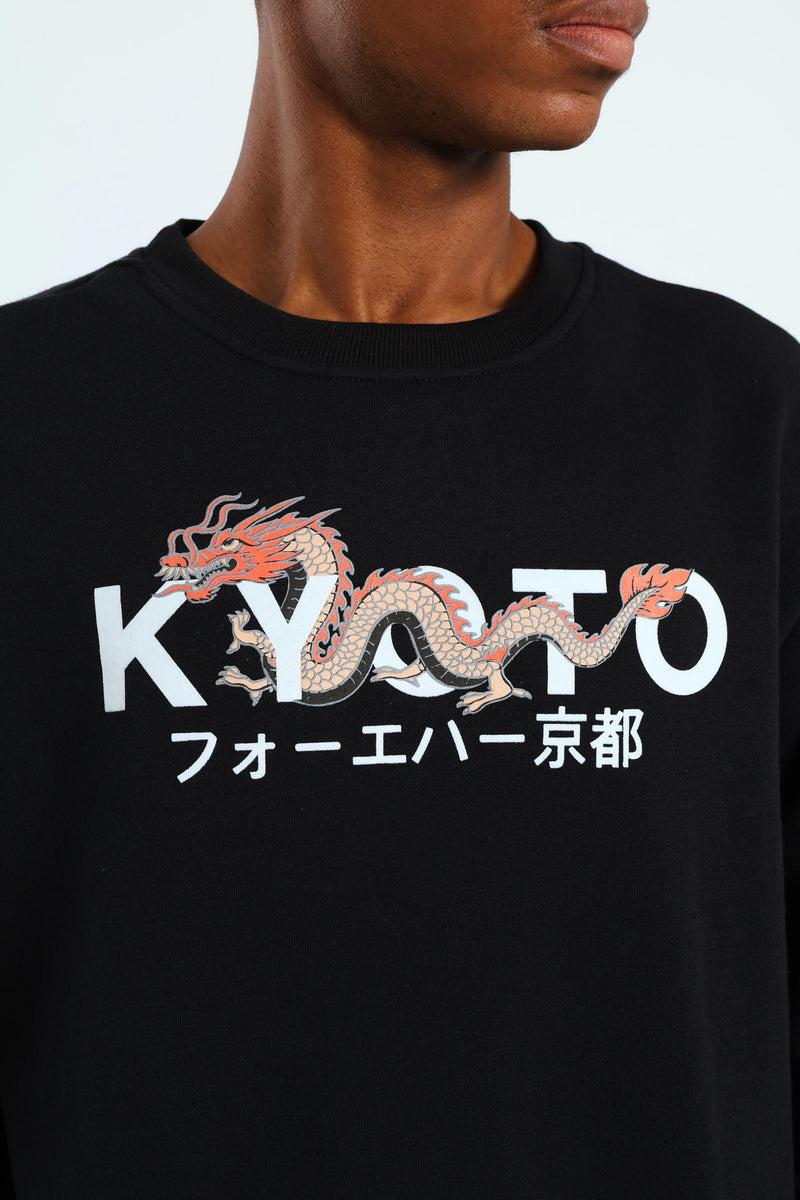 Dragon Crew Sweater - Black