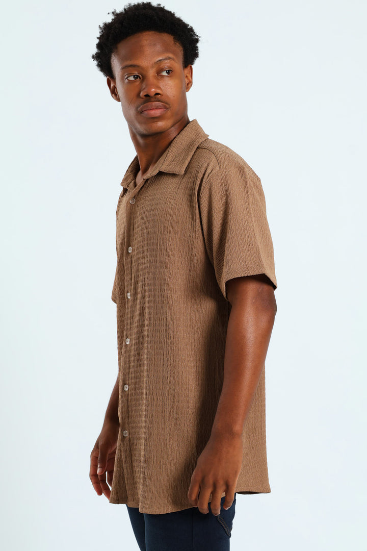 Crinkle Shirt - Taupe