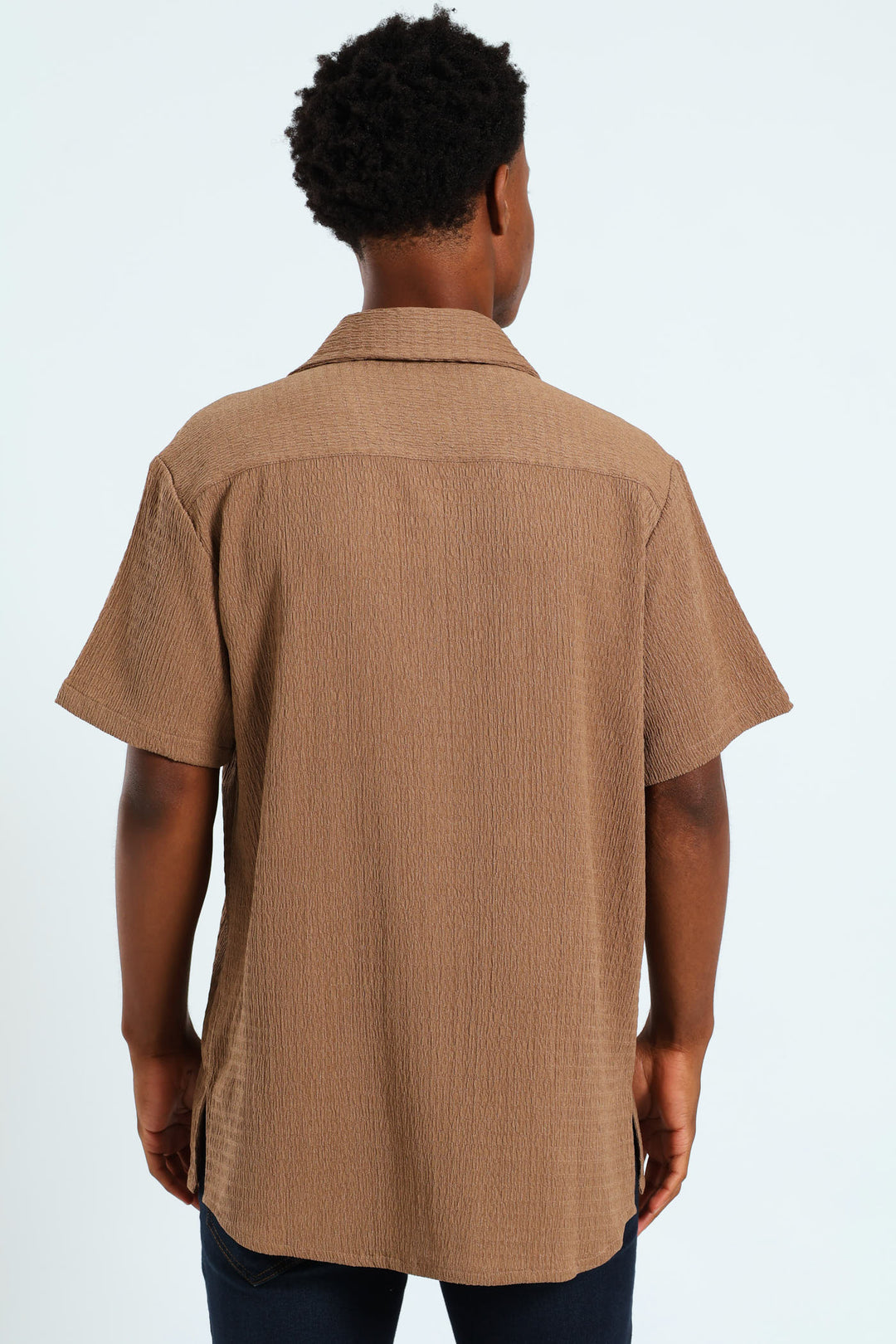 Crinkle Shirt - Taupe