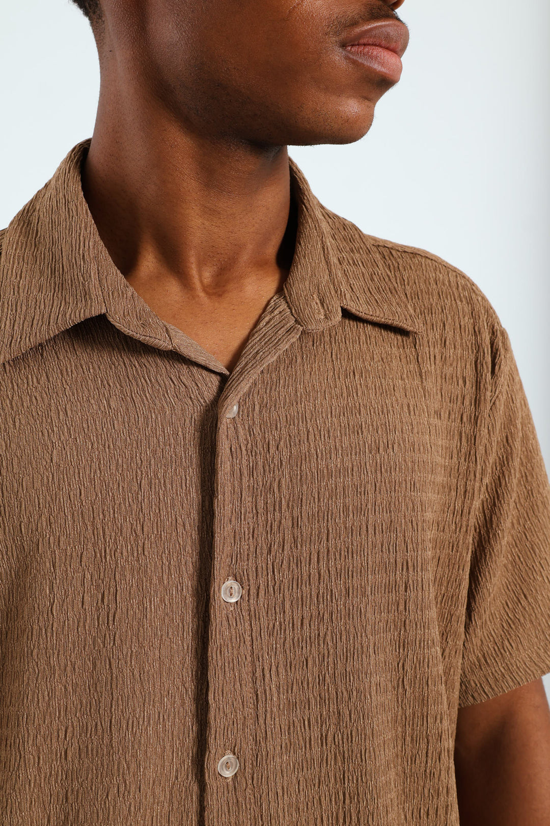 Crinkle Shirt - Taupe