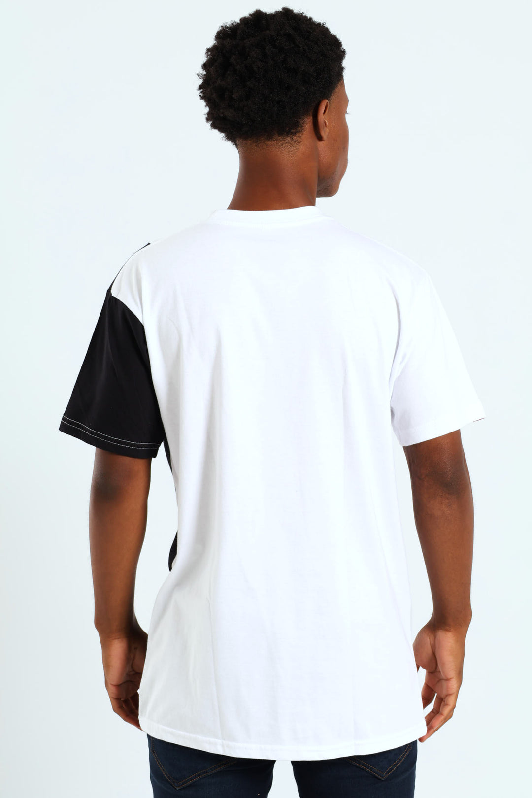 Diagonal Script Tee - White