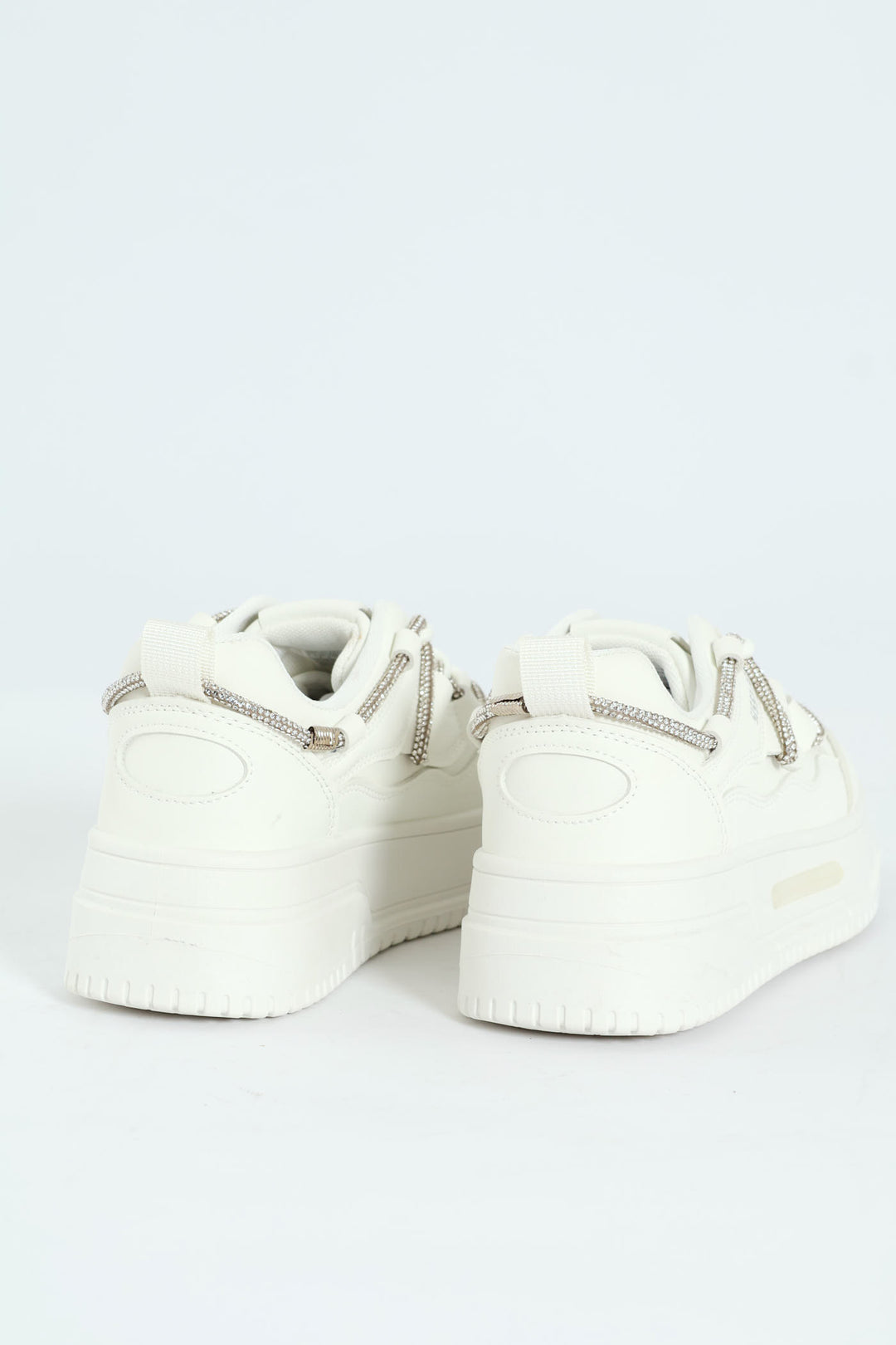 Diamante Band Chunky Sneaker - White