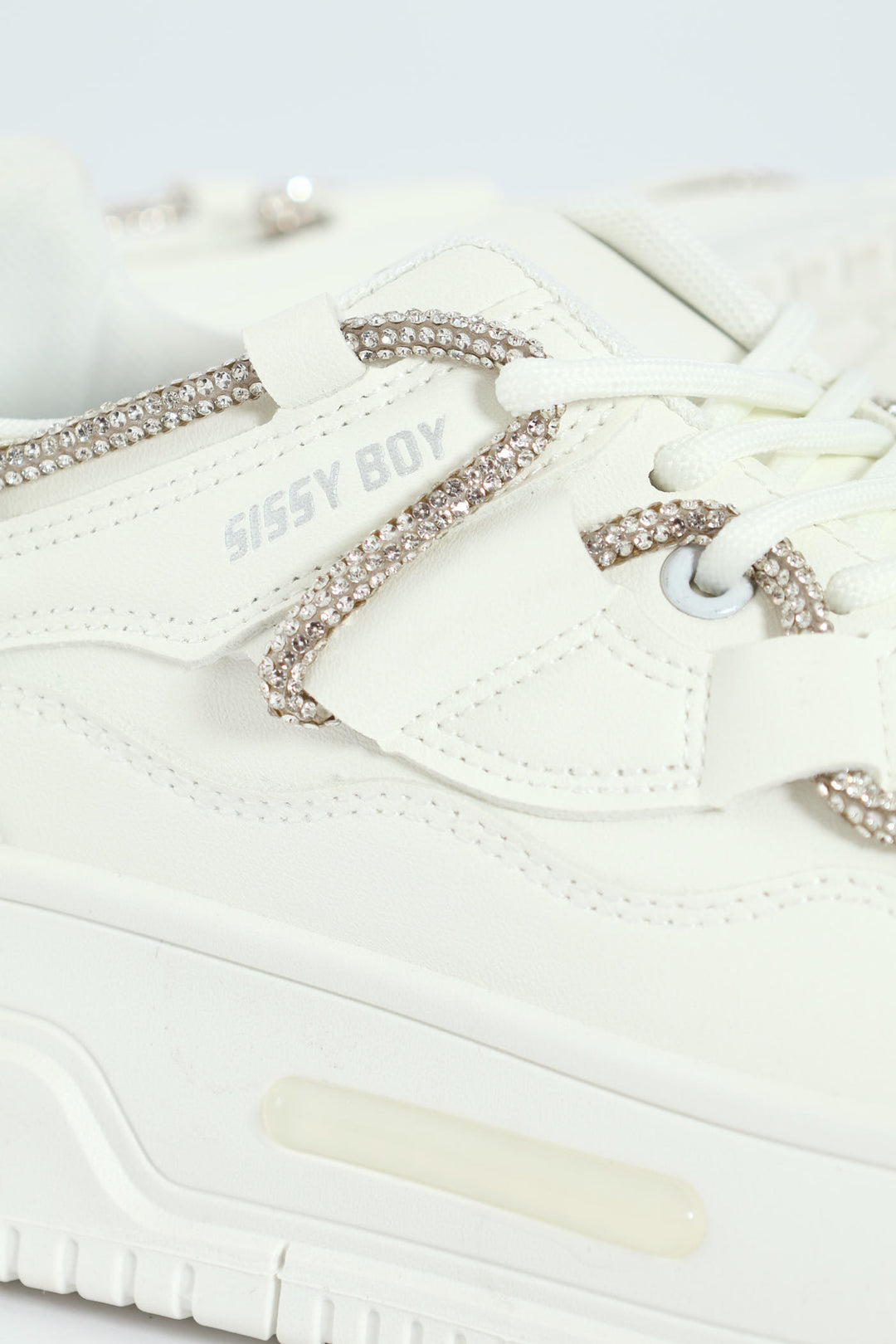 Diamante Band Chunky Sneaker - White