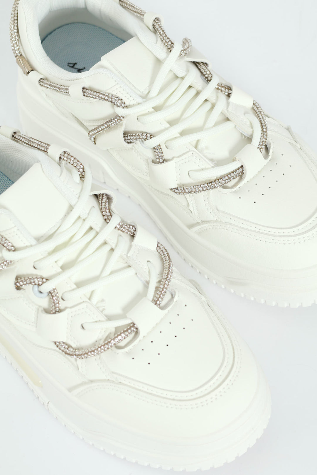 Diamante Band Chunky Sneaker - White