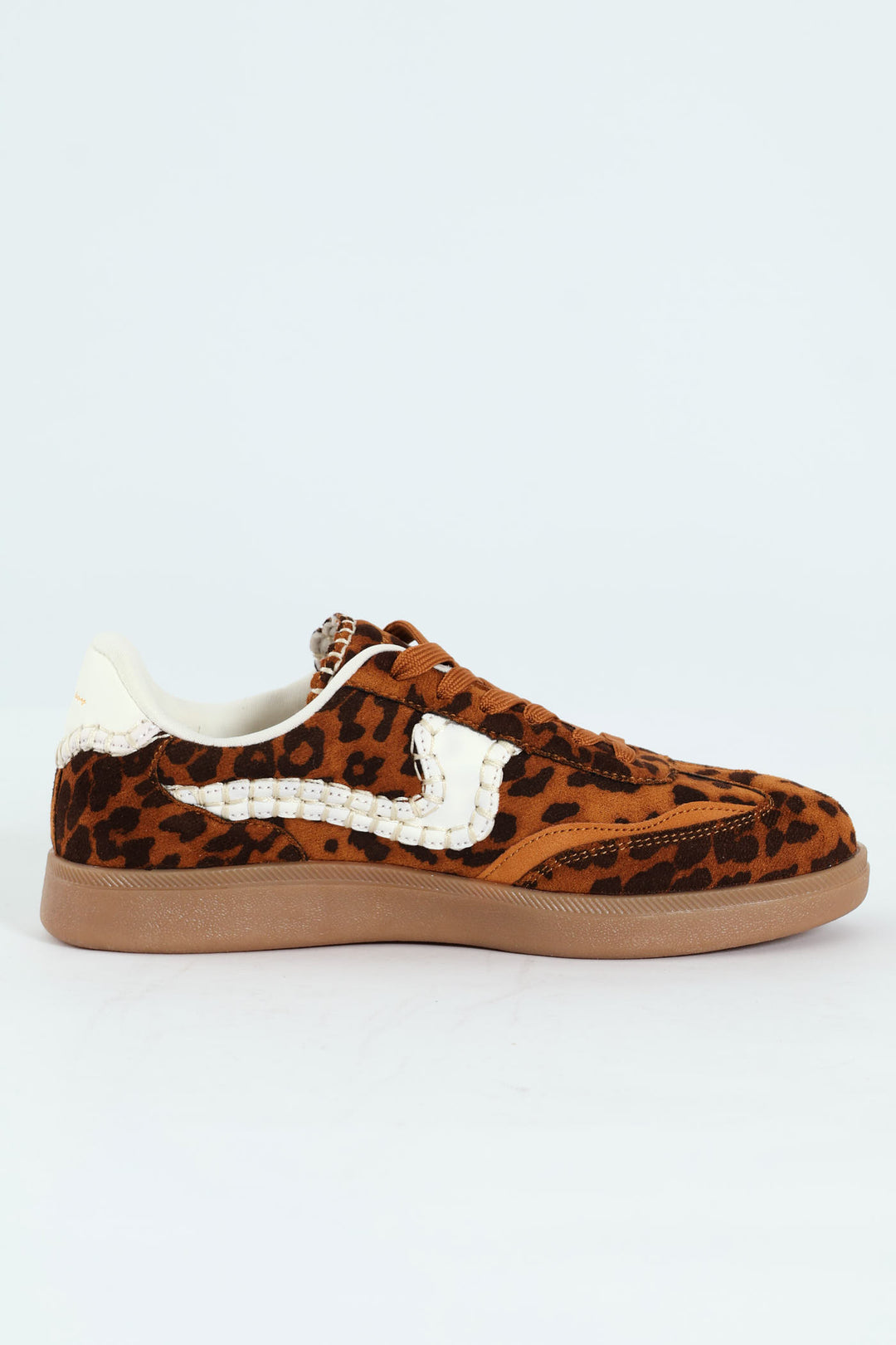All Over Leopard Print Gum Outsole Sneaker - Brown