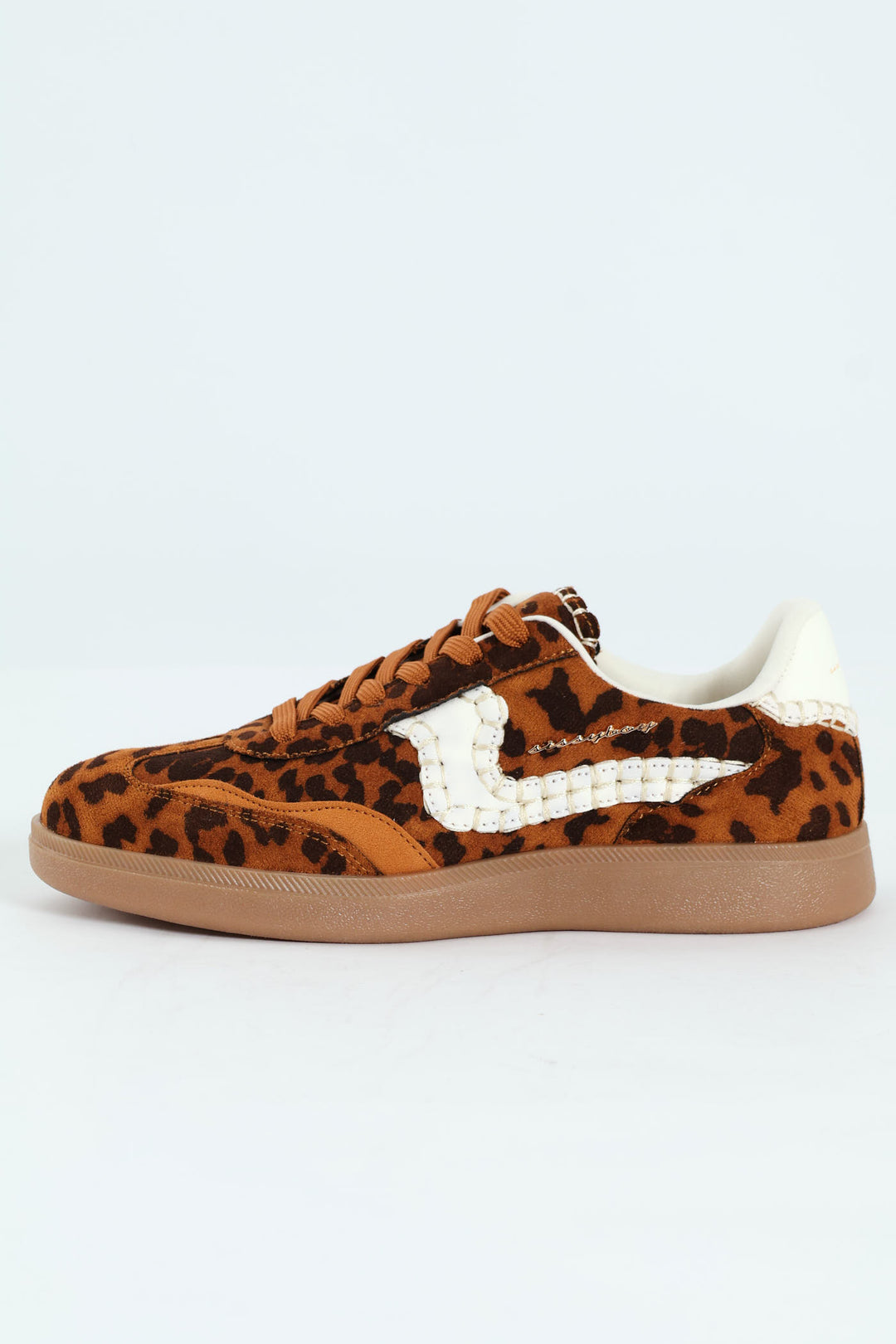 All Over Leopard Print Gum Outsole Sneaker - Brown