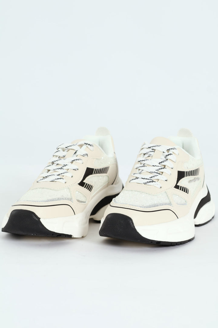 Chunky Glitter Sneaker - White