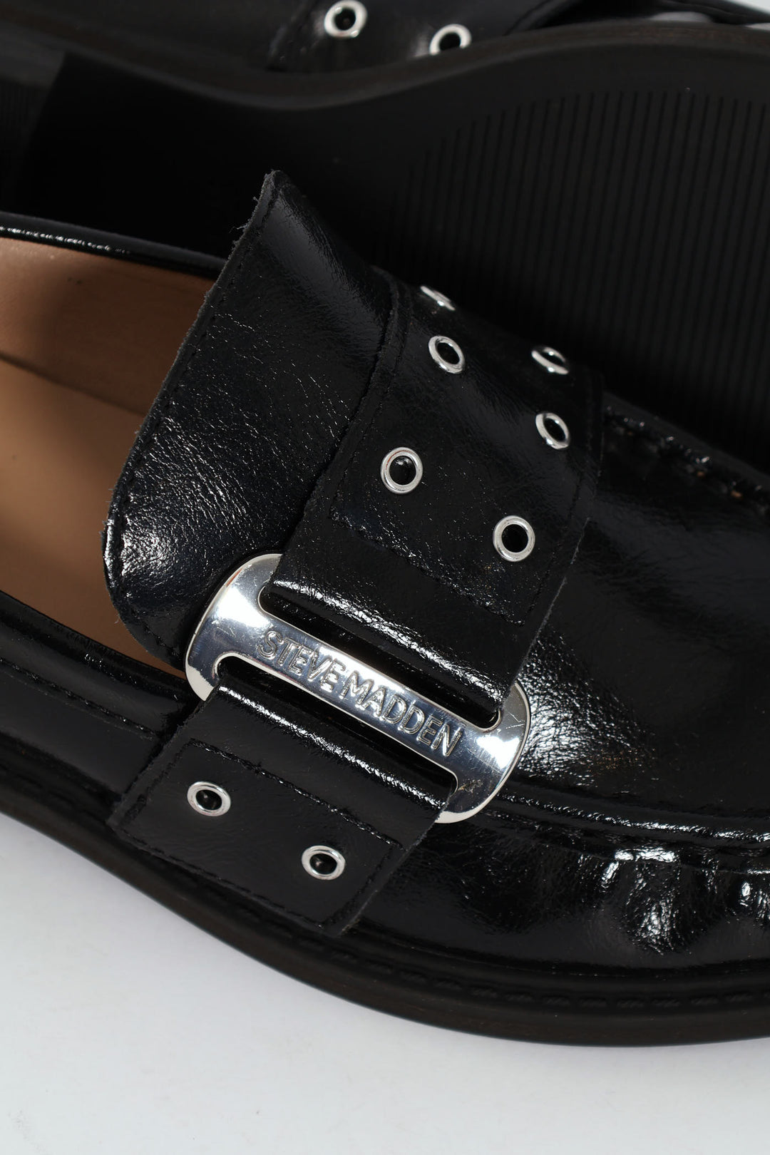 Max Track Buckle Loafer - Black