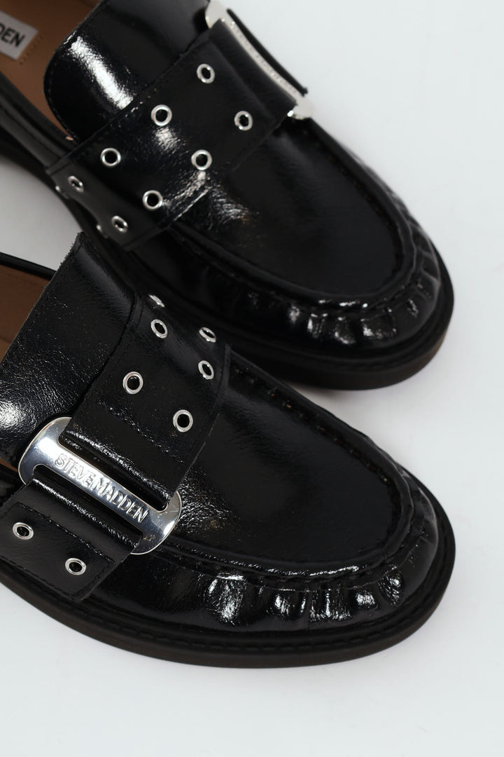 Max Track Buckle Loafer - Black