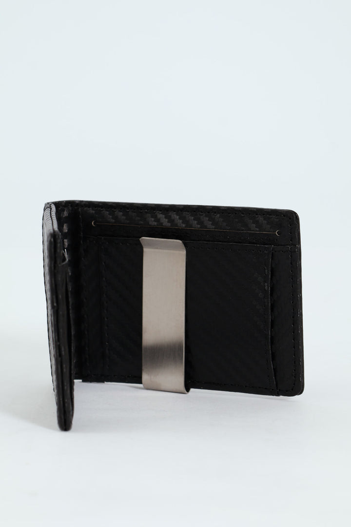 Metal Clip Card Holder Wallet - Black