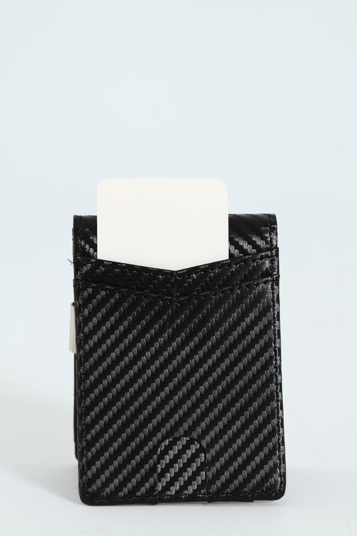 Metal Clip Card Holder Wallet - Black