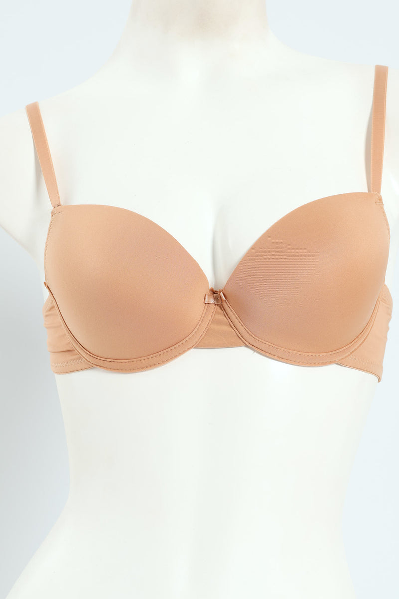 3 Pack T-Shirt Bra - White/Beige/Black