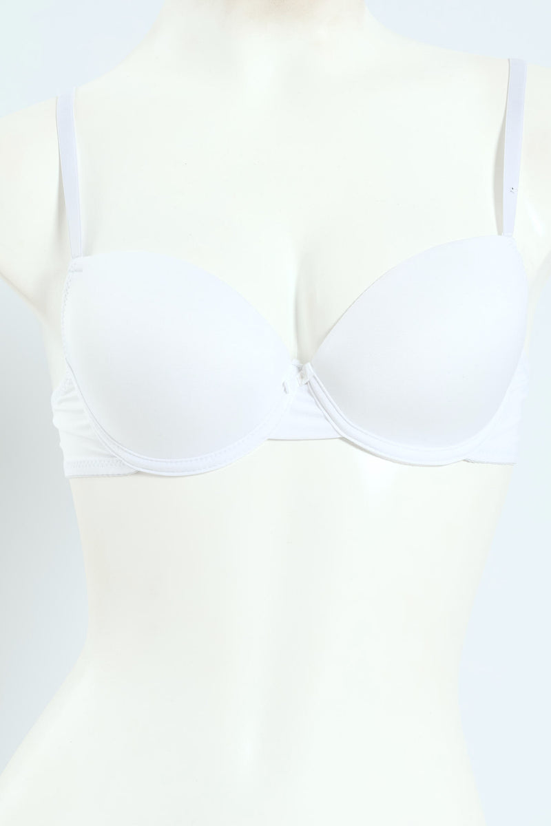3 Pack T-Shirt Bra - White/Beige/Black
