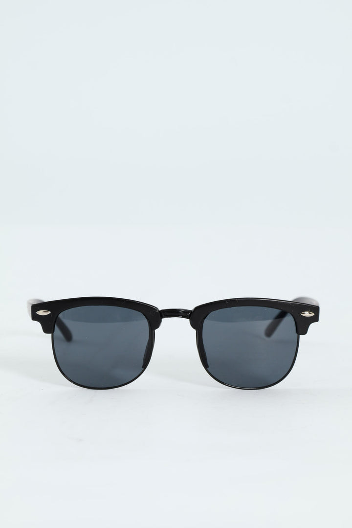 Boys Matte Clubmaster Sunnies - Black