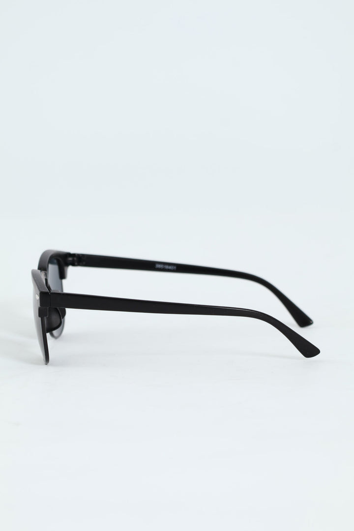 Boys Matte Clubmaster Sunnies - Black