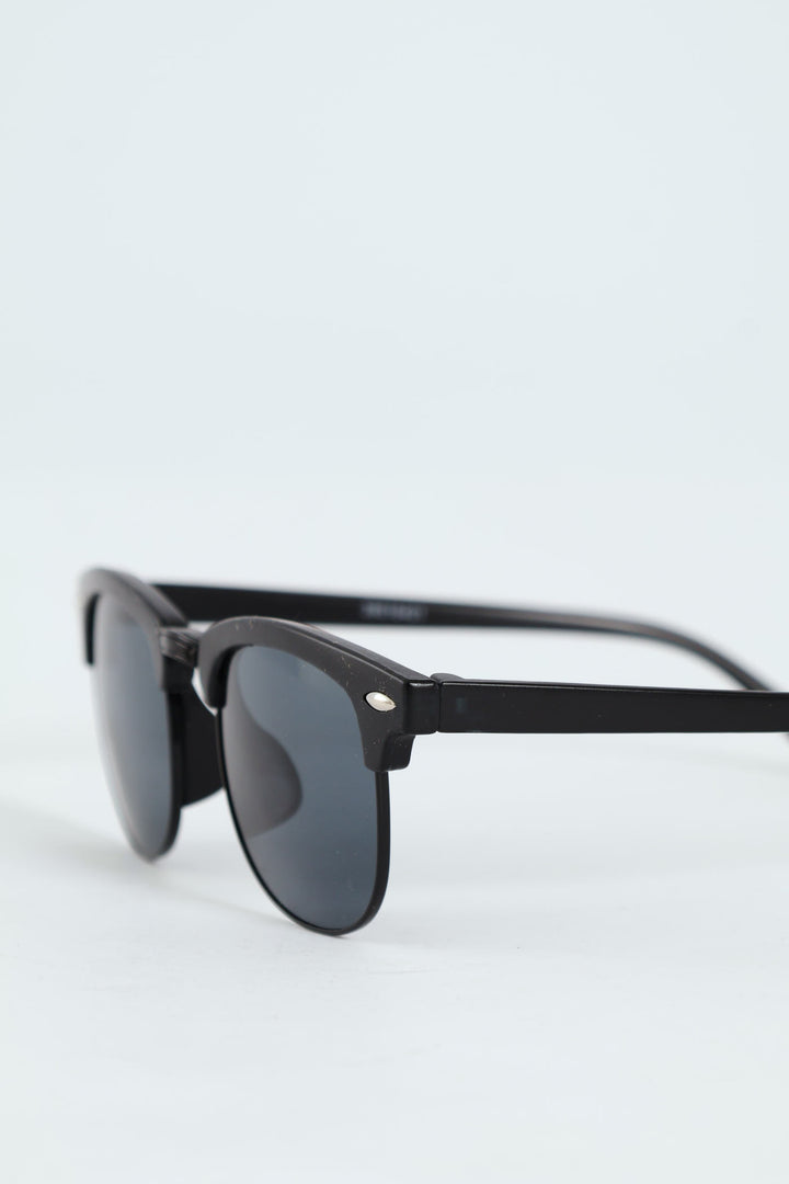 Boys Matte Clubmaster Sunnies - Black