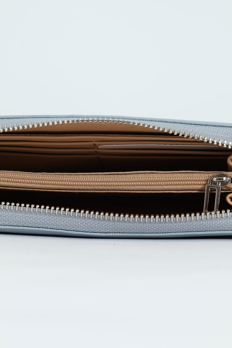 Haddington Medium Zip Around Purse - Denim