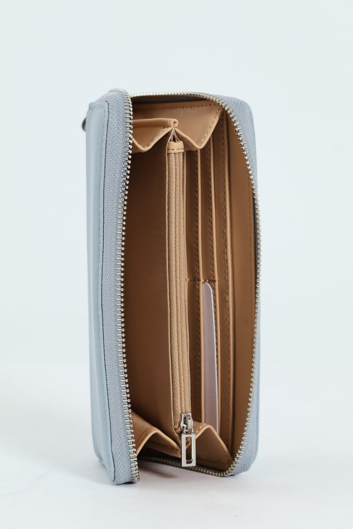 Haddington Medium Zip Around Purse - Denim