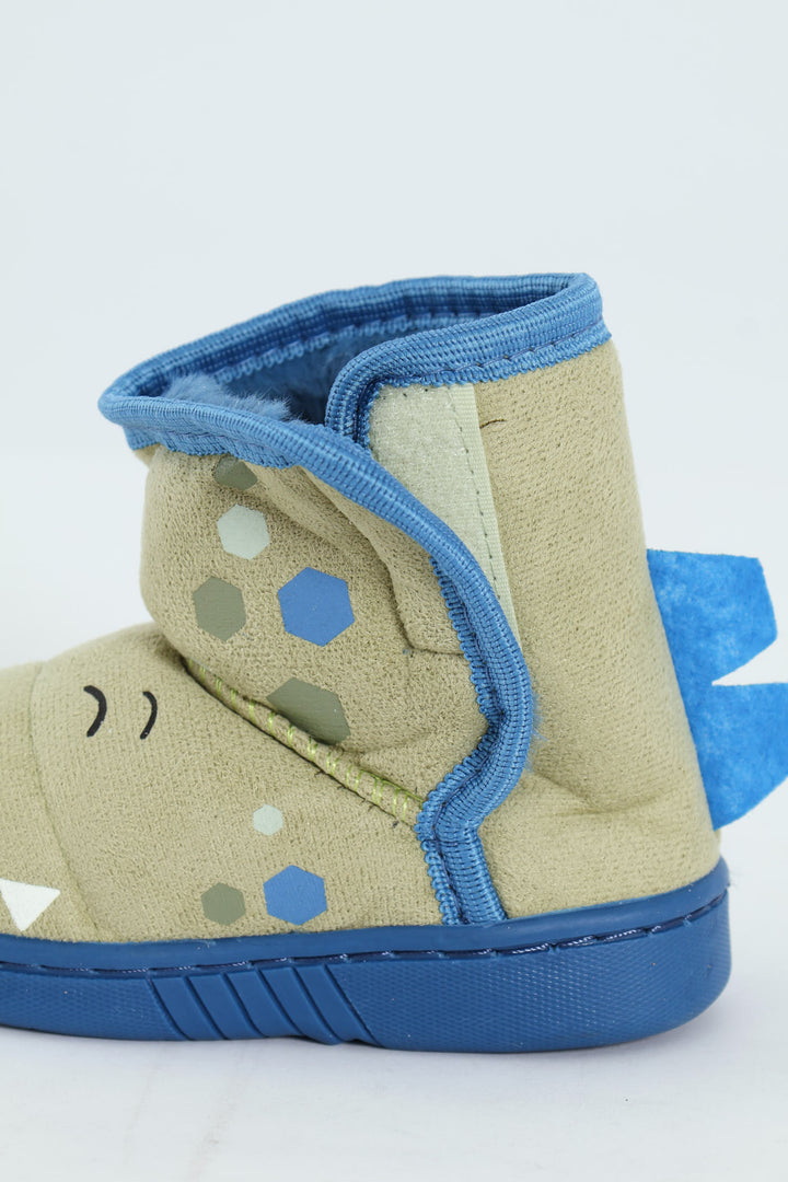 Pre-Boys Dino Slipper Boot - Sage
