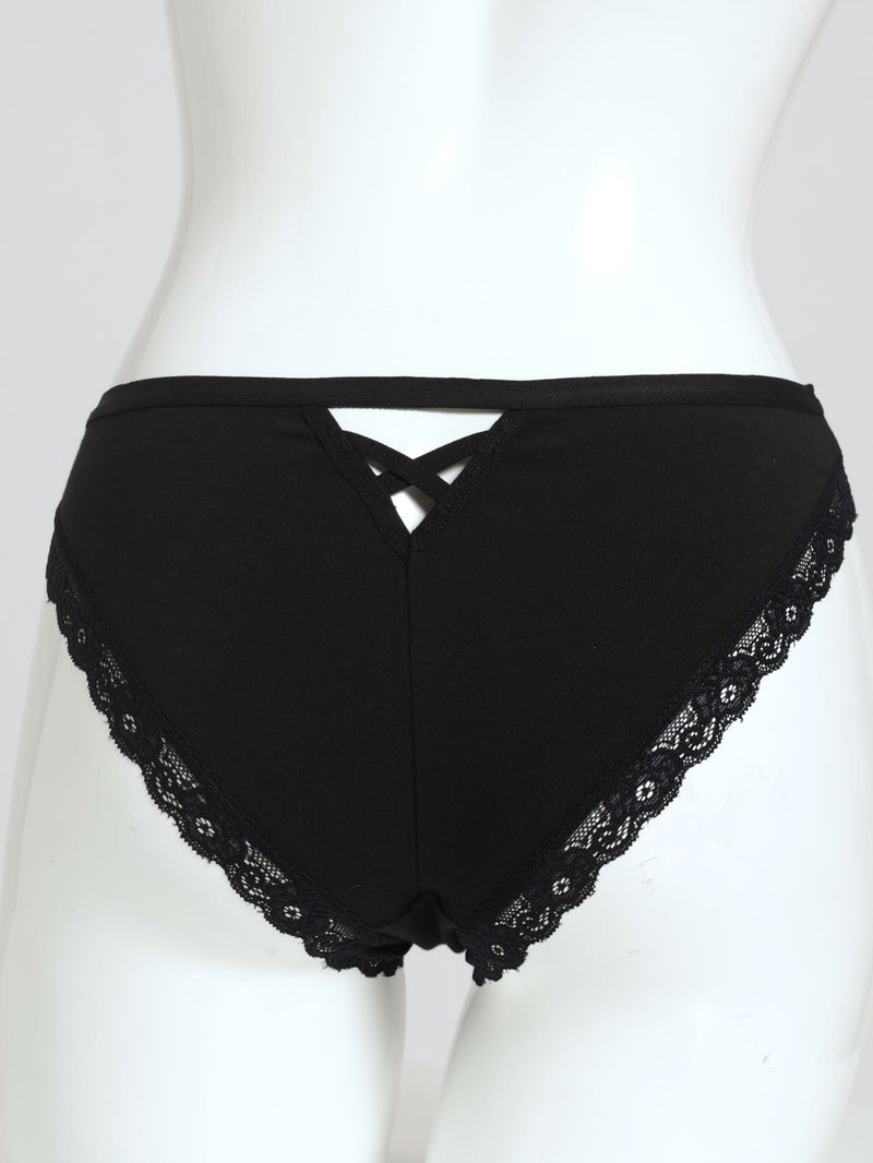 3 Pack Cotton Stretch Brazilian Panty - Navy/Mocha/Black