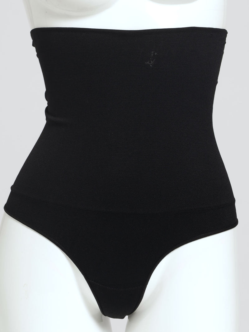 2 Pack Seamless Shapwear Thong - Mocha/Black